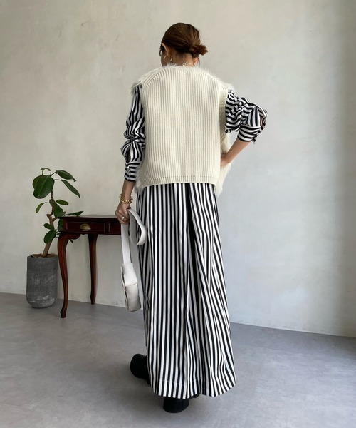 「DouDou」 長袖ワンピース FREE ブラック レディース_画像6