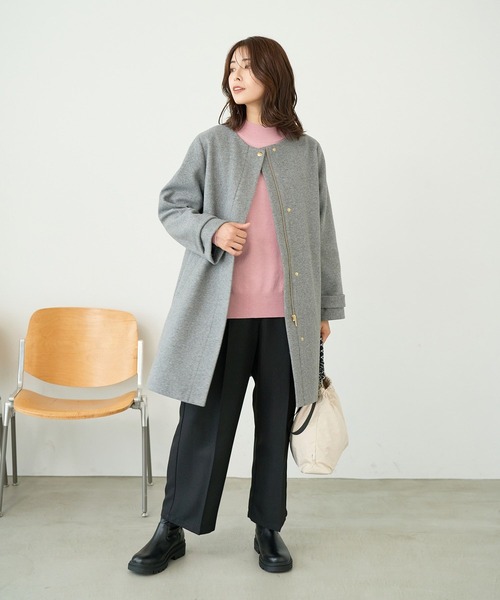 「FOUND GOOD」 ノーカラーコート L ブラック レディース_画像5