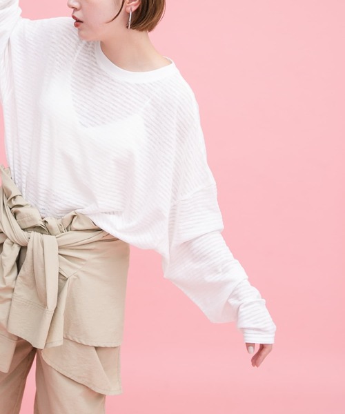 「KBF」 長袖カットソー ONE イエロー系その他 レディース_画像7