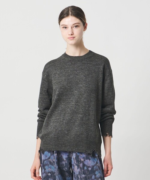 LOEFF ニット ユニセックス LOEFF（ロエフ） ニット セーター 「LOEFF」ダメージ ニット プル