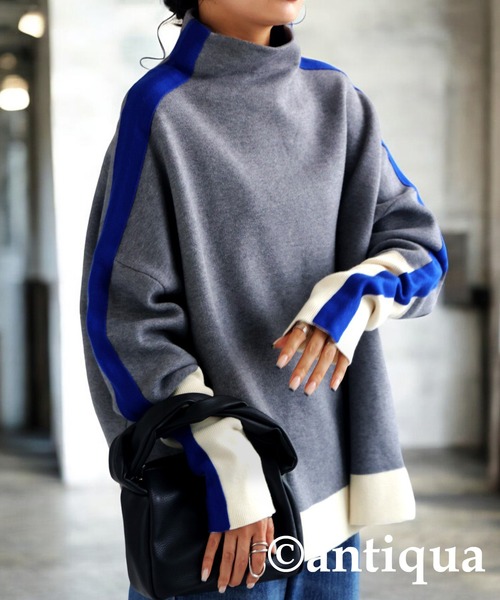 「antiqua」 長袖ニット FREE ブラック レディース_画像5