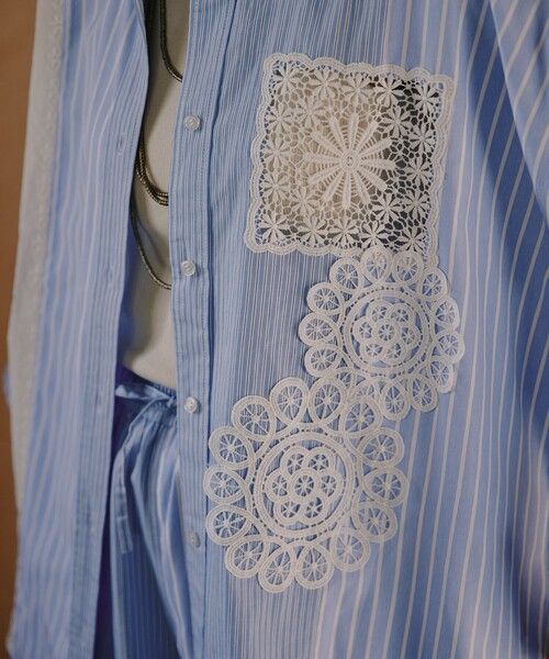 「Freada」 長袖シャツ フリ- ブラック レディース_画像3