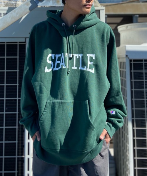 Champion ダークグリーンスウェットセットアップ パーカーMチャンピオン Champion（チャンピオン） プルオーバーパーカー M ダークグリーン