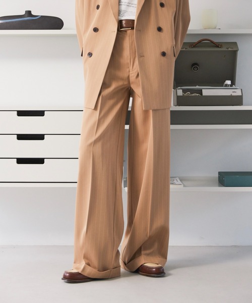 soerte スラックス 2 ベージュ メンズ : ZOZOTOWN Yahoo!店 - 通販