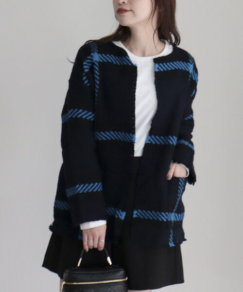 「John branigan」 ノーカラージャケット FREE グリーン系その他 レディース_画像4