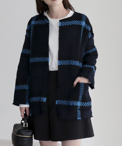 「John branigan」 ノーカラージャケット FREE グリーン系その他 レディース_画像5