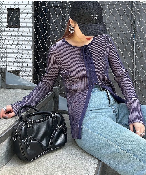 「PAGEBOY」 長袖カットソー FREE ブラック レディース_画像2