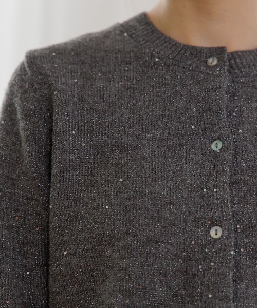 「flower」 ニットカーディガン FREE グレー レディース_画像8