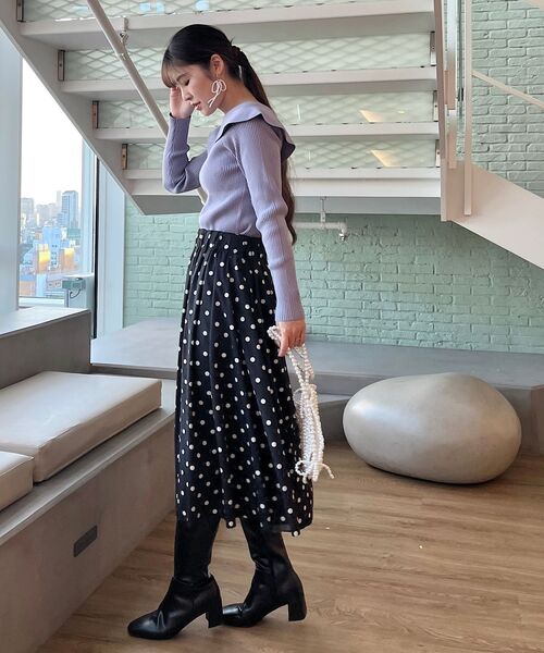 「couture brooch」 スカート 38 チャコール レディース_画像7