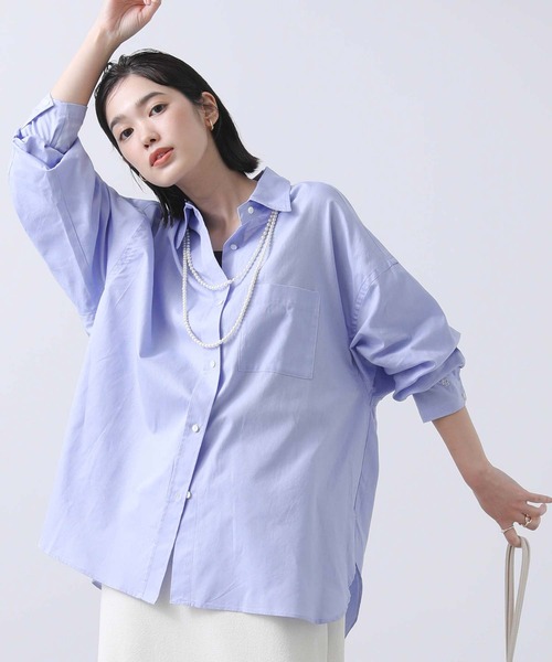 「Gready Brilliant」 「AuieF」長袖シャツ 38 ブルー レディース_画像3