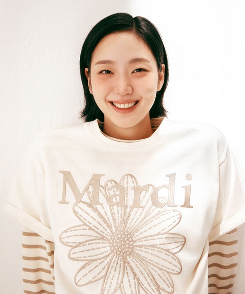 tシャツ 「日本限定カラー」TSHIRT FLOWERMARDI NEEDLEWORK / Tシャツ フラワーマルディ ニードル ワーク レディースの画像