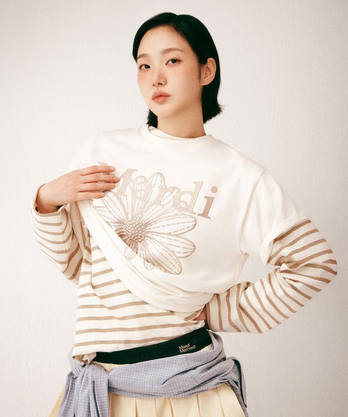 tシャツ 「日本限定カラー」TSHIRT FLOWERMARDI NEEDLEWORK / Tシャツ フラワーマルディ ニードル ワーク レディースの画像
