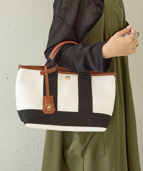 「BEVERLY HILLS POLO CLUB」 ハンドバッグ FREE グレー レディース_画像9