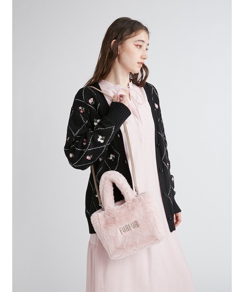 FURFUR（ファーファー）  エコフェザーショルダーバッグ FURFUR（ファーファー） SALE70%OFF エコファーポシェット バッグ