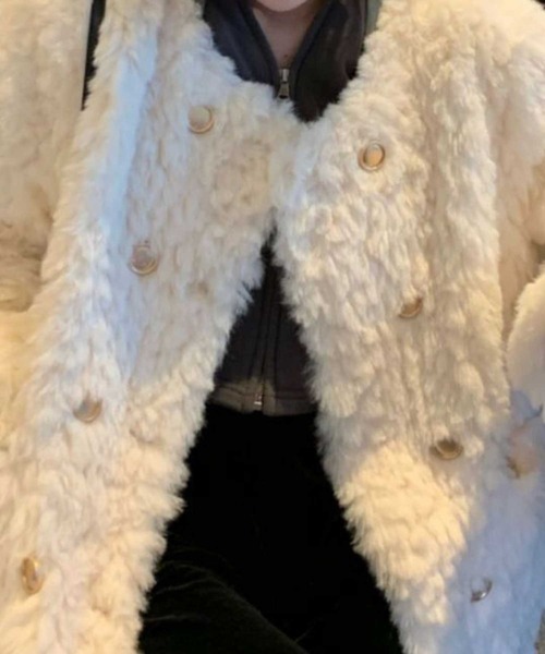 「CADBURY」 ノーカラージャケット FREE ベージュ レディース_画像5