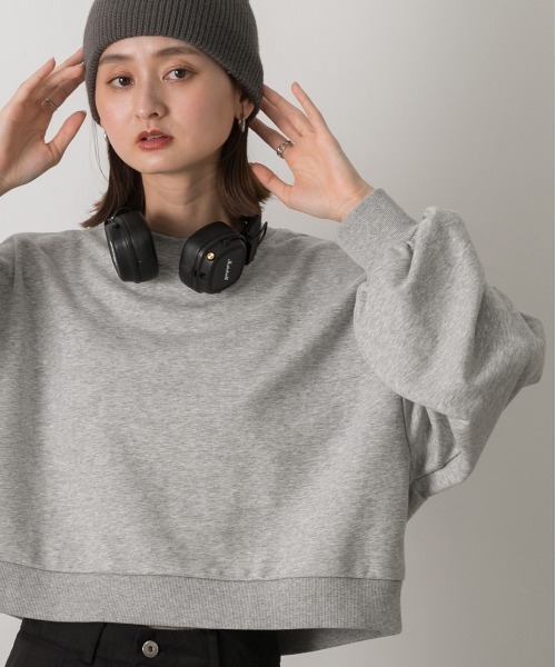 「ad thie」 スウェットカットソー FREE アイボリー レディース_画像8