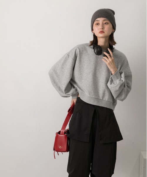 「ad thie」 スウェットカットソー FREE アイボリー レディース_画像9