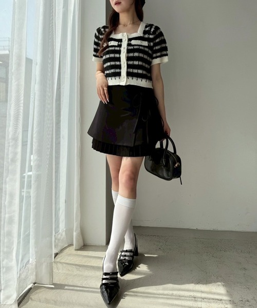 「one after another NICE CLAUP」 キュロット MEDIUM 杢グレー レディース_画像7