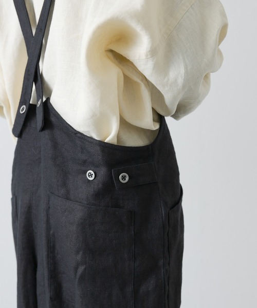 かぐれ サロペット オーバーオール リネンバッククロスサロペット