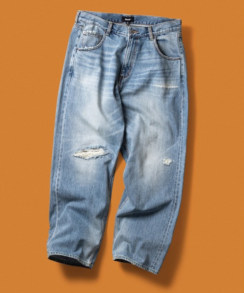 HUF（ハフ） ワイドパンツ ジーンズ EXPRESSION REPAIR DENIM PANT