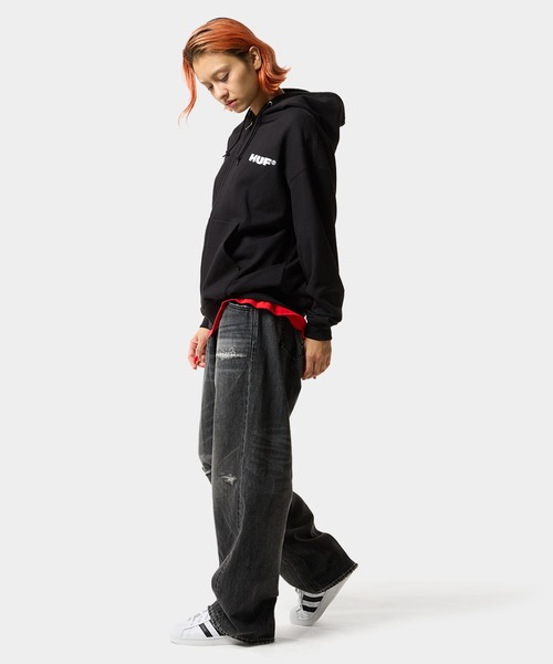 HUF（ハフ） ワイドパンツ ジーンズ EXPRESSION REPAIR DENIM PANT
