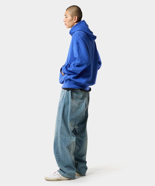HUF（ハフ） ワイドパンツ ジーンズ EXPRESSION REPAIR DENIM PANT