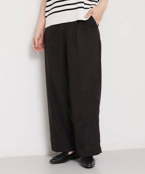 THE SHOP TK ワイドパンツ パンツ 「XS-XL/洗える」オン・オフ問わず