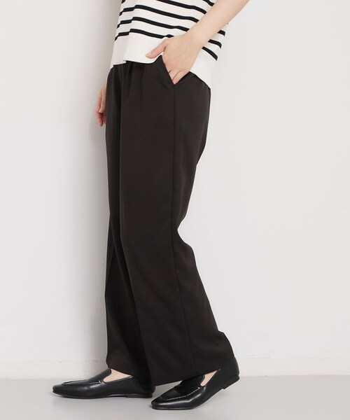 THE SHOP TK ワイドパンツ パンツ 「XS-XL/洗える」オン・オフ問わず