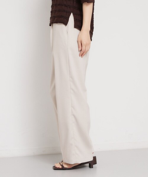 THE SHOP TK ワイドパンツ パンツ 「XS-XL/洗える」オン・オフ問わず