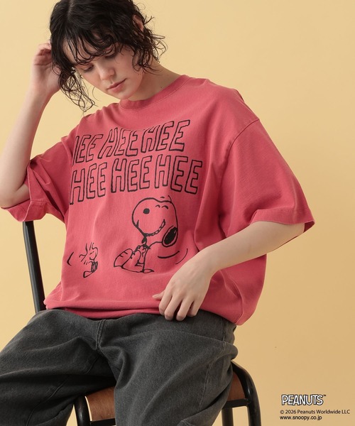 アトリエgg スヌーピーTシャツ George's tシャツ 「PEANUTS」スヌーピー加工スソリブTシャツ「UNISEX
