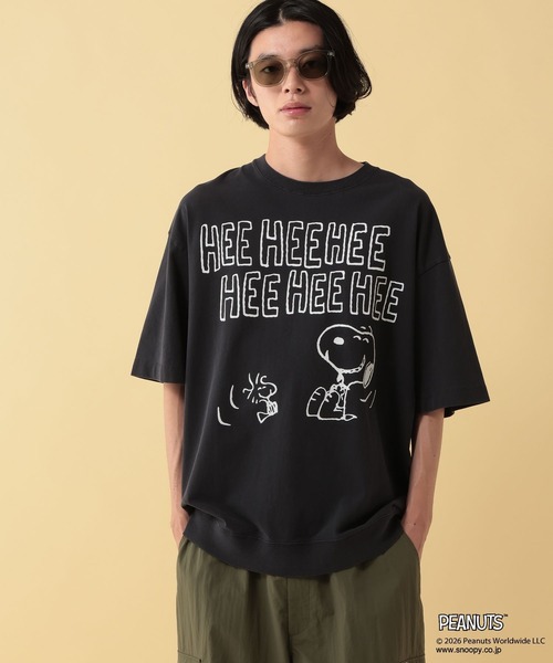 George's tシャツ 「PEANUTS」スヌーピー加工スソリブTシャツ「UNISEX