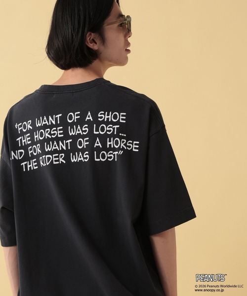 George's tシャツ 「PEANUTS」スヌーピー加工スソリブTシャツ「UNISEX
