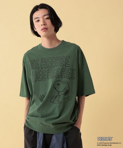 George's tシャツ 「PEANUTS」スヌーピー加工スソリブTシャツ「UNISEX
