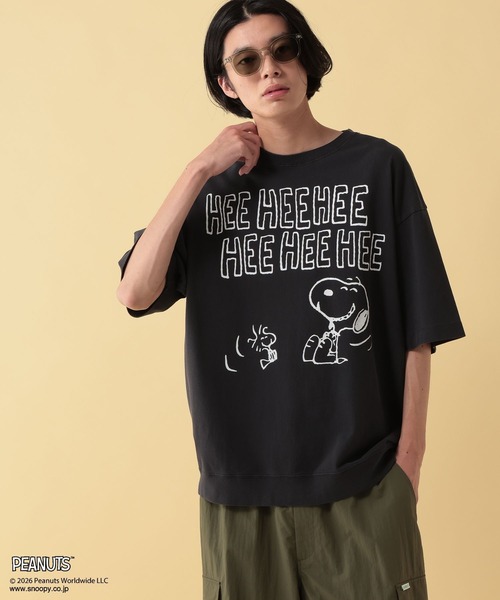 George's tシャツ 「PEANUTS」スヌーピー加工スソリブTシャツ「UNISEX