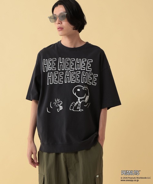 アトリエgg スヌーピーTシャツ George's tシャツ 「PEANUTS」スヌーピー加工スソリブTシャツ「UNISEX