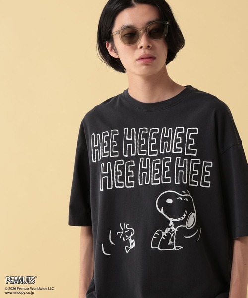 George's tシャツ 「PEANUTS」スヌーピー加工スソリブTシャツ「UNISEX