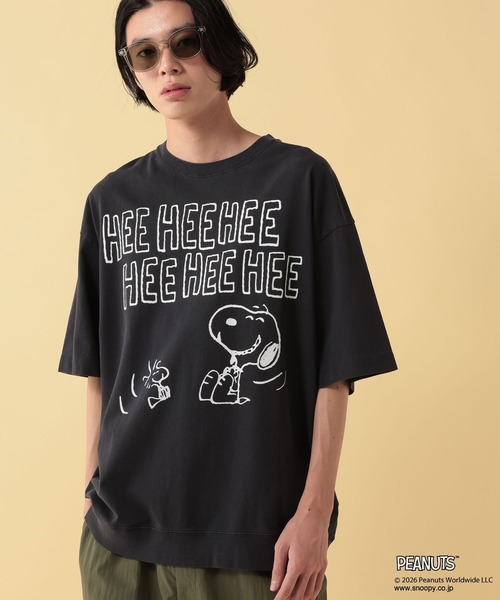 George's tシャツ 「PEANUTS」スヌーピー加工スソリブTシャツ「UNISEX