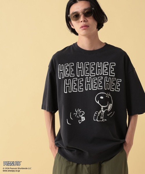 アトリエgg スヌーピーTシャツ George's tシャツ 「PEANUTS」スヌーピー加工スソリブTシャツ「UNISEX