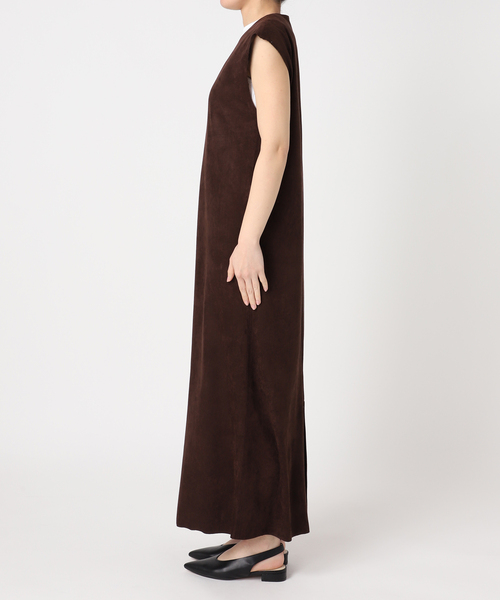 ワンピース FAUX SUEDE I-LINE DRESS:ワンピース