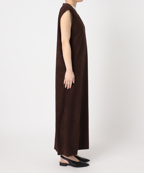 ワンピース FAUX SUEDE I-LINE DRESS:ワンピース