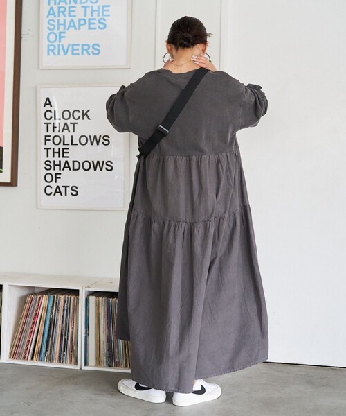 「FREAK'S STORE」 長袖ワンピース SMALL ブラック レディース_画像3