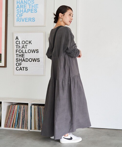 「FREAK'S STORE」 長袖ワンピース SMALL ブラック レディース_画像5