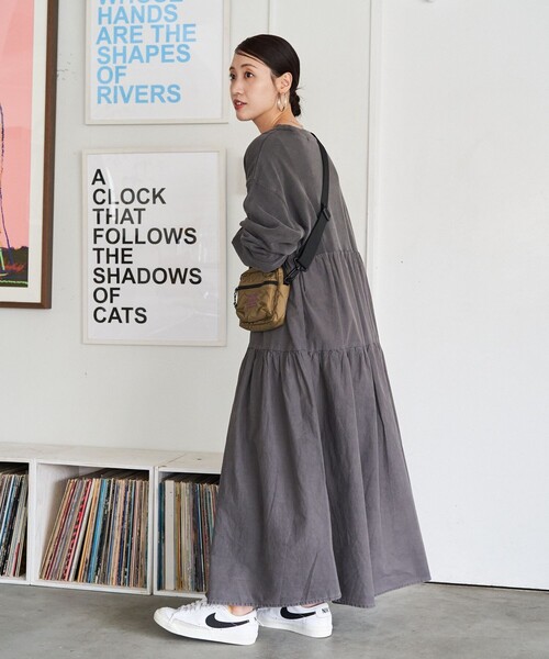 「FREAK'S STORE」 長袖ワンピース SMALL ブラック レディース_画像6