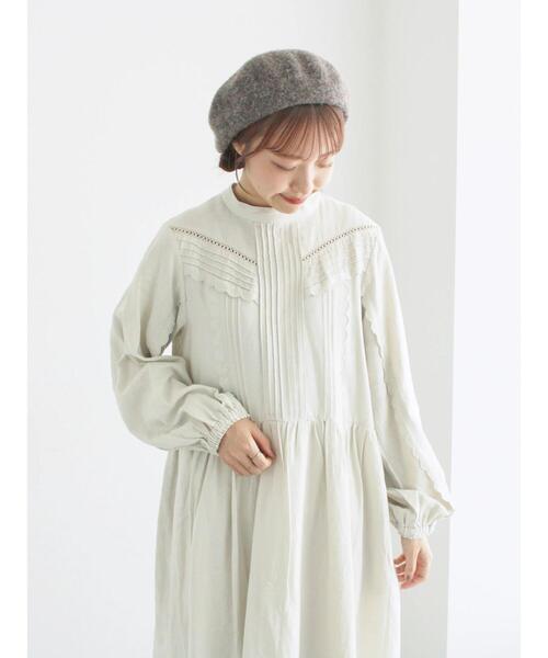 「TSUHARU by Samansa Mos2」 長袖ワンピース M ベージュ レディース_画像7