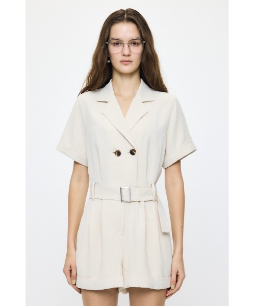 MOUSSY（マウジー） オールインワン BELTED SHORT SLEEVE ジャンプ