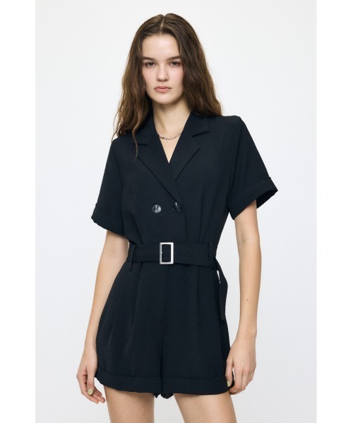 MOUSSY（マウジー） オールインワン BELTED SHORT SLEEVE ジャンプ