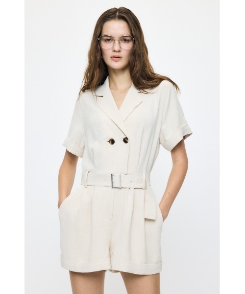 MOUSSY（マウジー） オールインワン BELTED SHORT SLEEVE ジャンプ