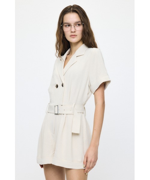 MOUSSY（マウジー） オールインワン BELTED SHORT SLEEVE ジャンプ