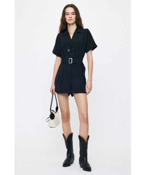 MOUSSY（マウジー） オールインワン BELTED SHORT SLEEVE ジャンプ
