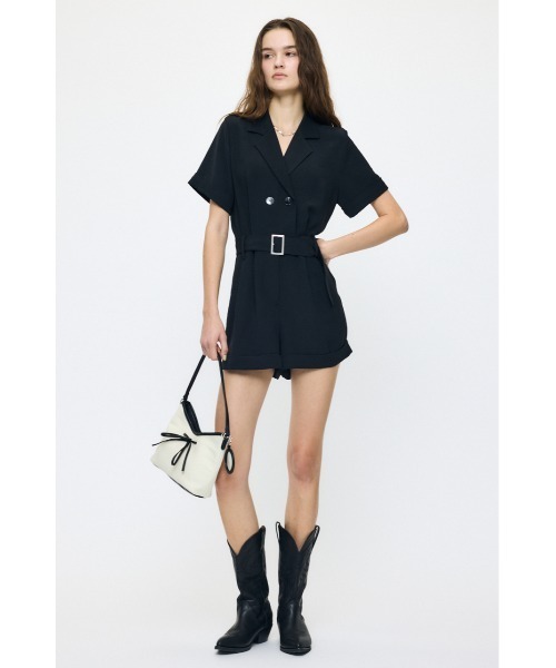 MOUSSY（マウジー） オールインワン BELTED SHORT SLEEVE ジャンプ